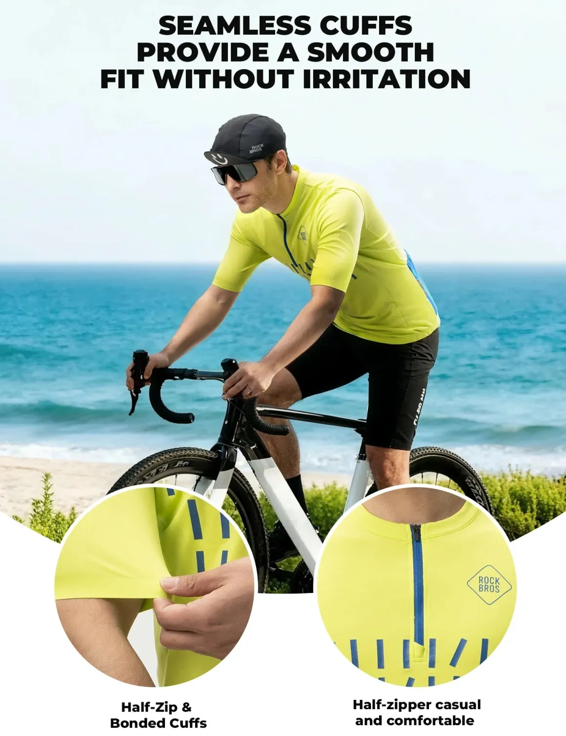 Men's Short Sleeve Cycling Jersey Half Zip
