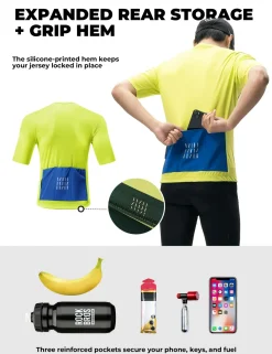 Men's Short Sleeve Cycling Jersey Half Zip