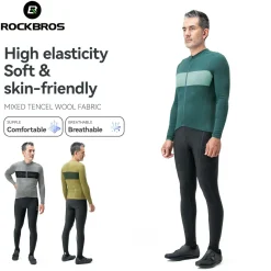 Men‘s Tencel Wool Cycling Jersey Breathable