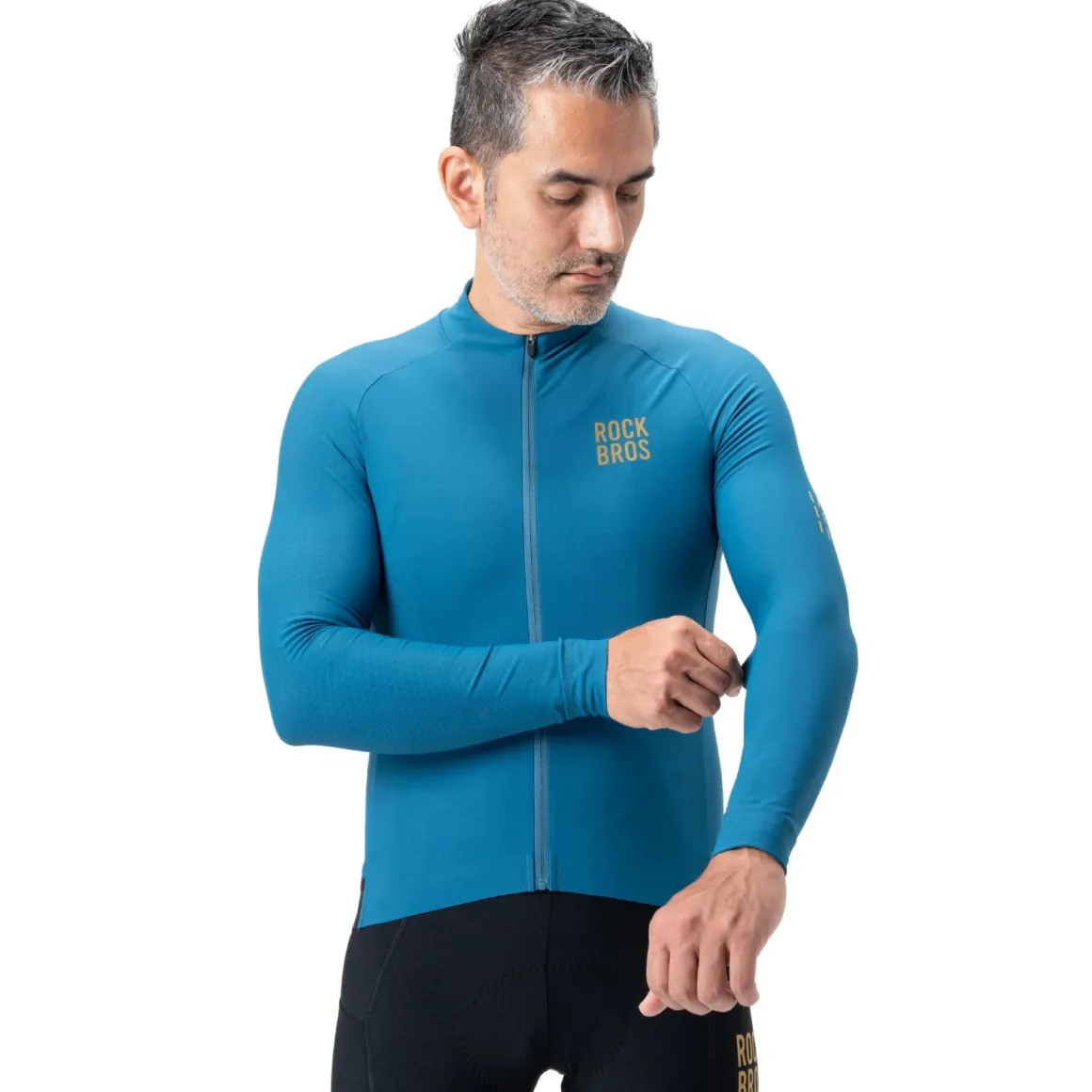 Men's Thermal Cycling Jersey for 43–64°F | Fleece Lined | Diamond