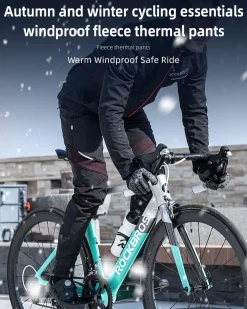 Men's Winter Cycling Pants Windproof Thermal Ergonomics