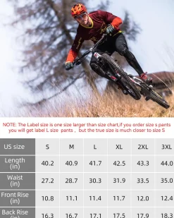 Men's Winter Cycling Pants Windproof Thermal Ergonomics