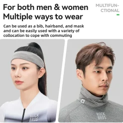 Merino Wool Thermal Neck Gaiter Face Mask for Men Women