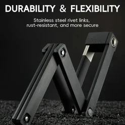 Mini Folding Bike Lock with Mount Bracket