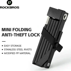 Mini Folding Bike Lock with Mount Bracket