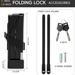 Mini Folding Bike Lock with Mount Bracket