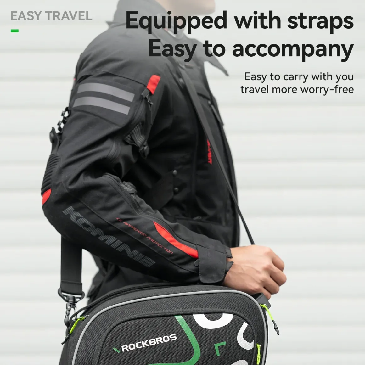 Motorcycle Tank Bag Helmet Bag 12L With Rain Cover