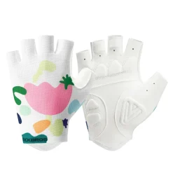 Petal pattern Women Half Finger Cycling Gloves