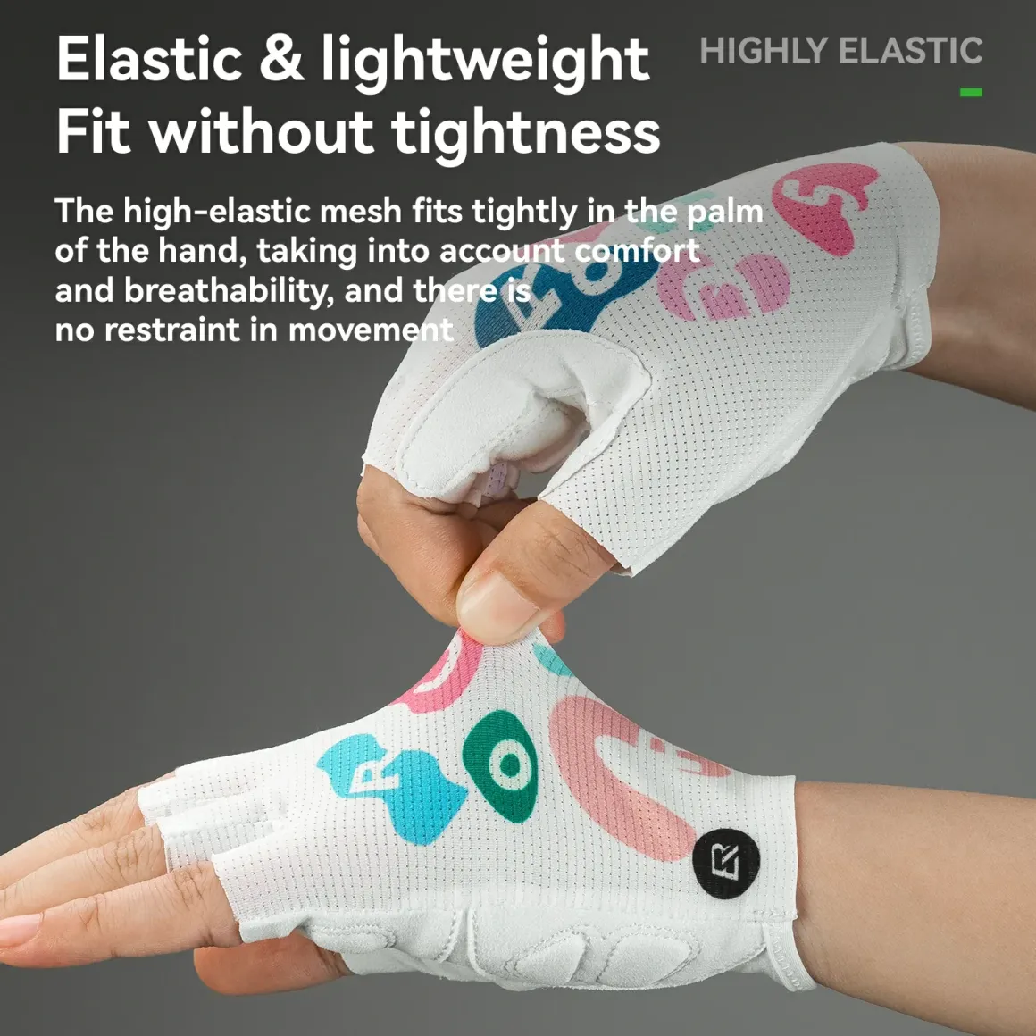 Petal pattern Women Half Finger Cycling Gloves