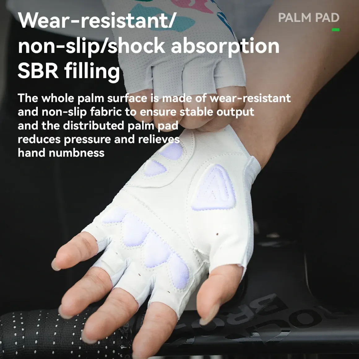 Petal pattern Women Half Finger Cycling Gloves