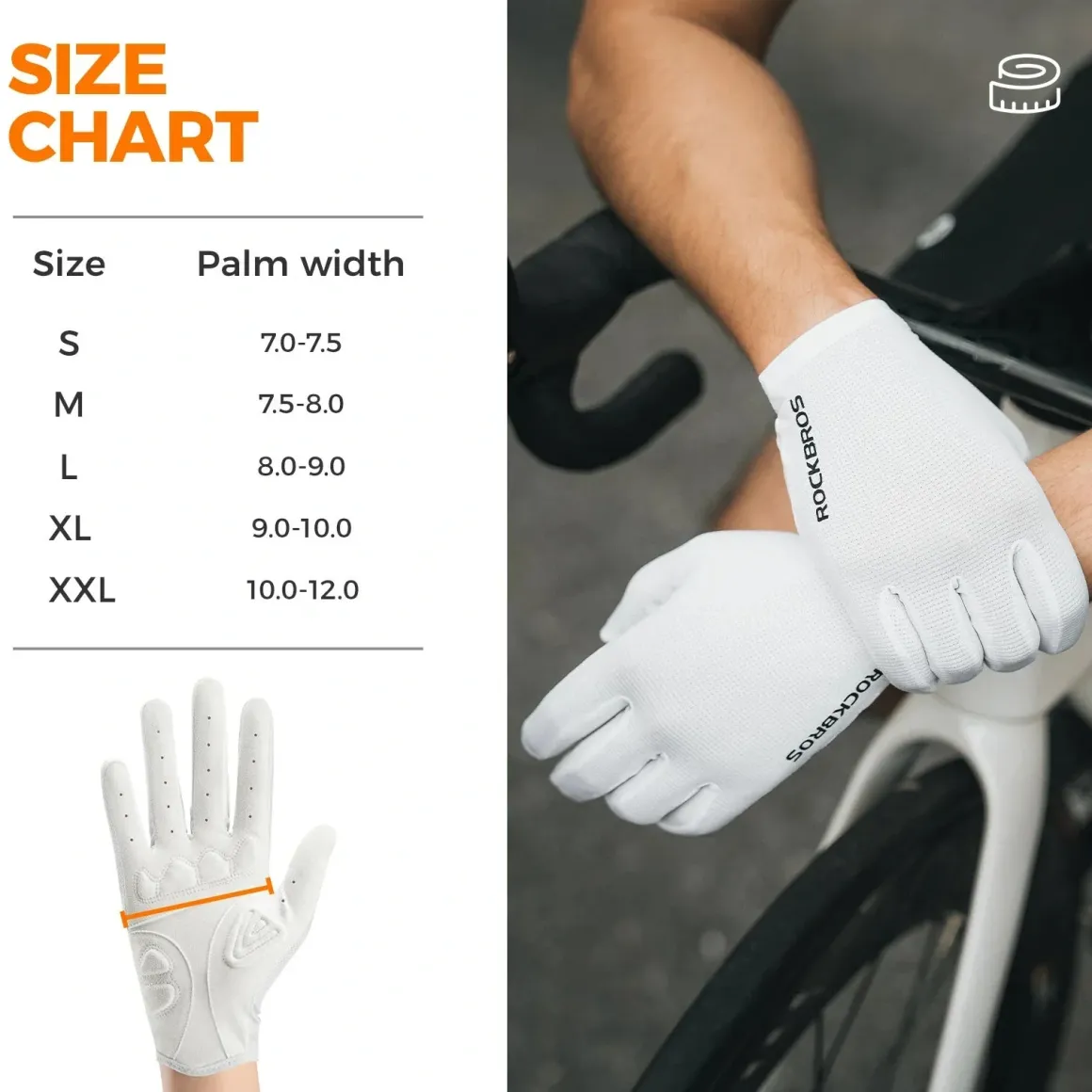 Plain Full-Finger Cycling Gloves