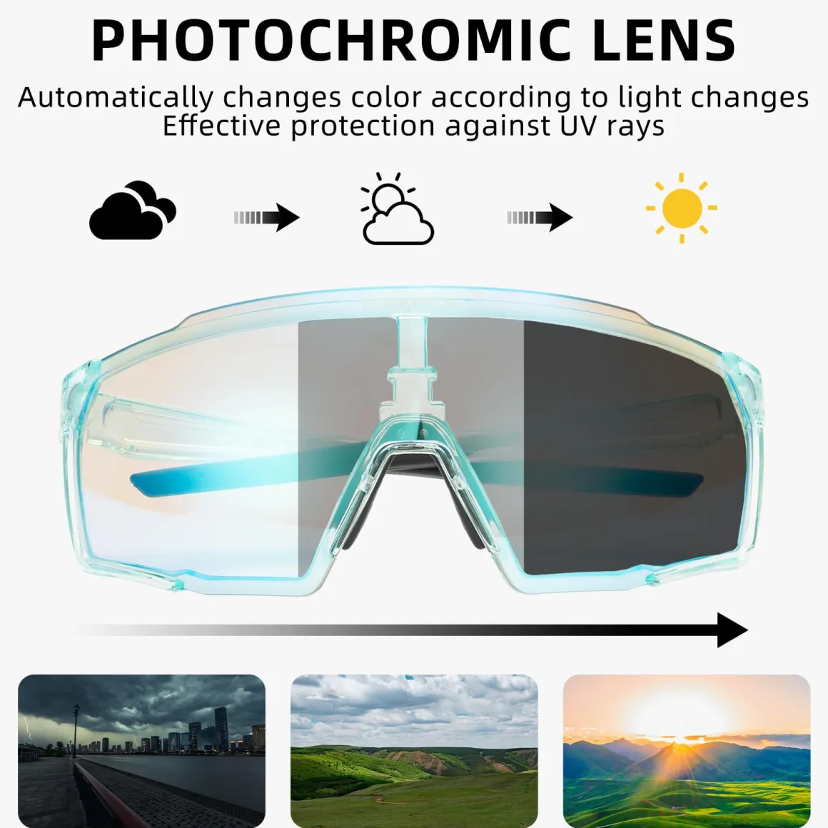 Polarised Full-Lens Sunglasses for Outdoor Sports