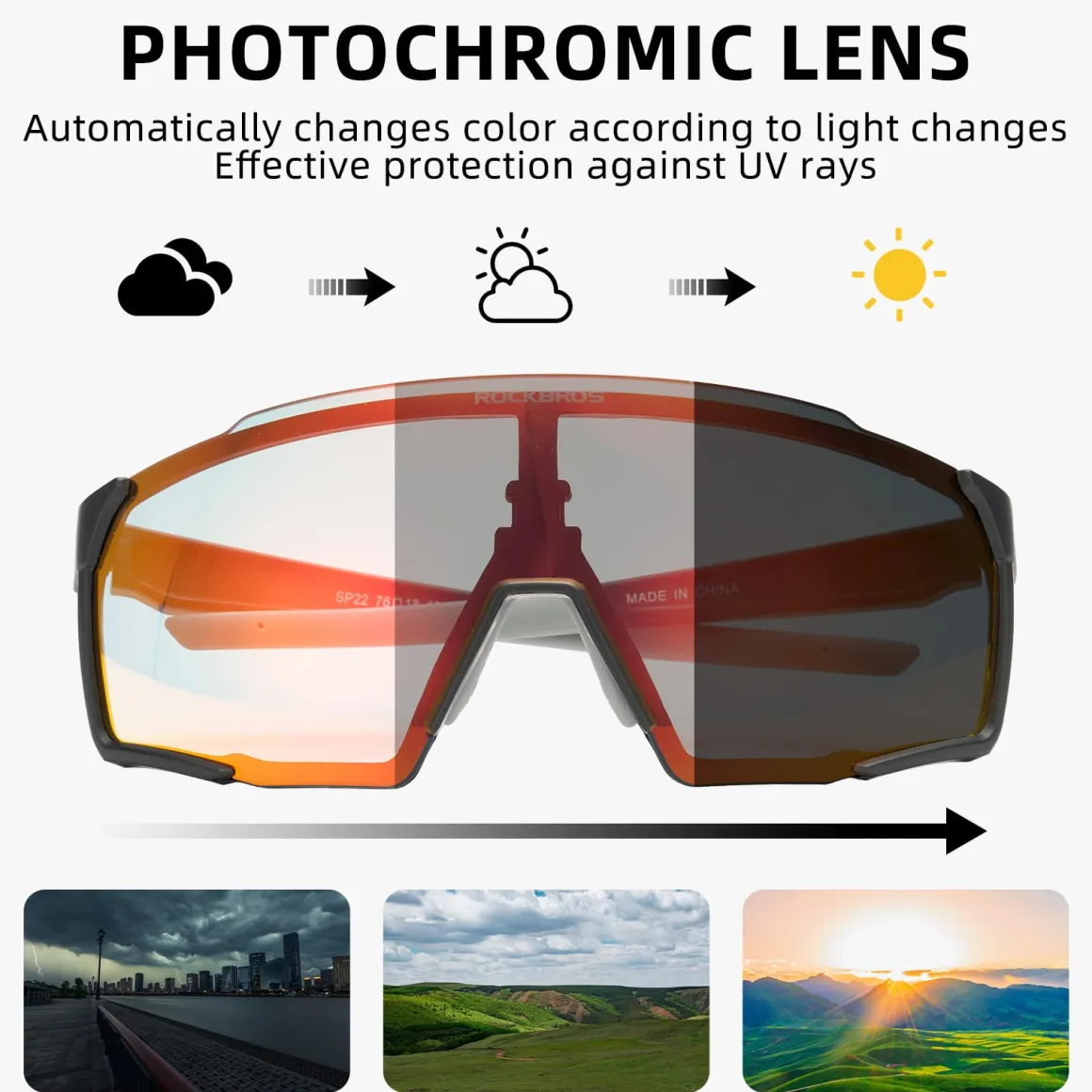 Polarised Full-Lens Sunglasses for Outdoor Sports