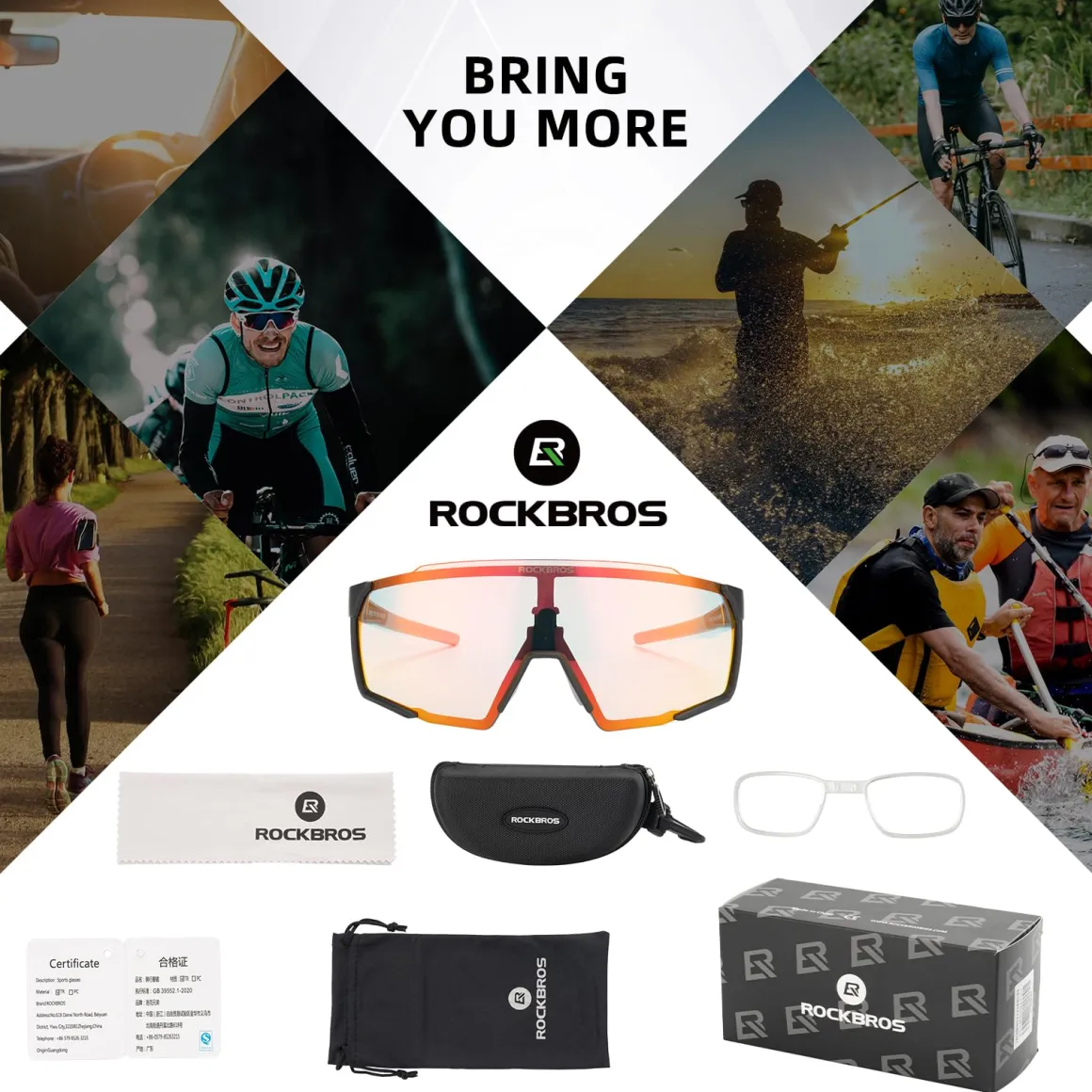Polarised Full-Lens Sunglasses for Outdoor Sports