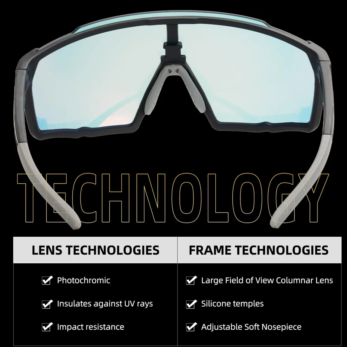 Polarised Full-Lens Sunglasses for Outdoor Sports