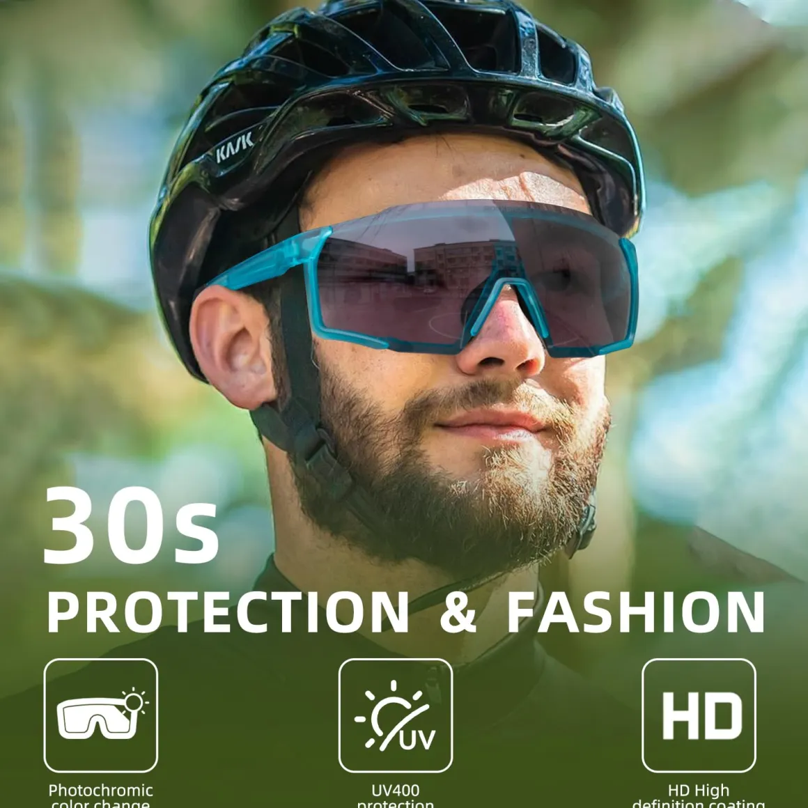 Polarised Full-Lens Sunglasses for Outdoor Sports