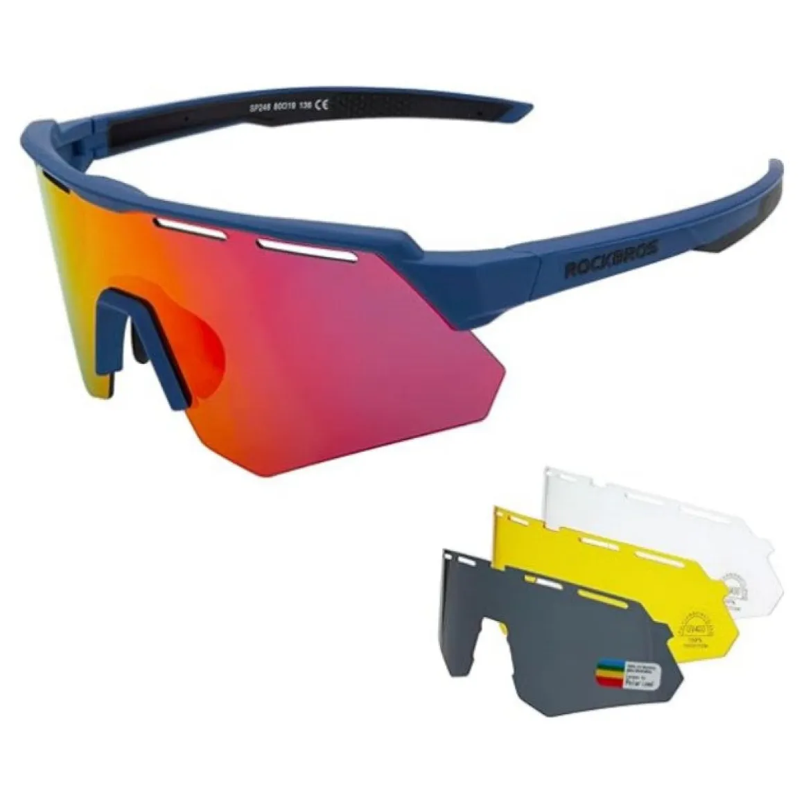 Polarized Cycling Glasses with 4 Interchangeable Lenses