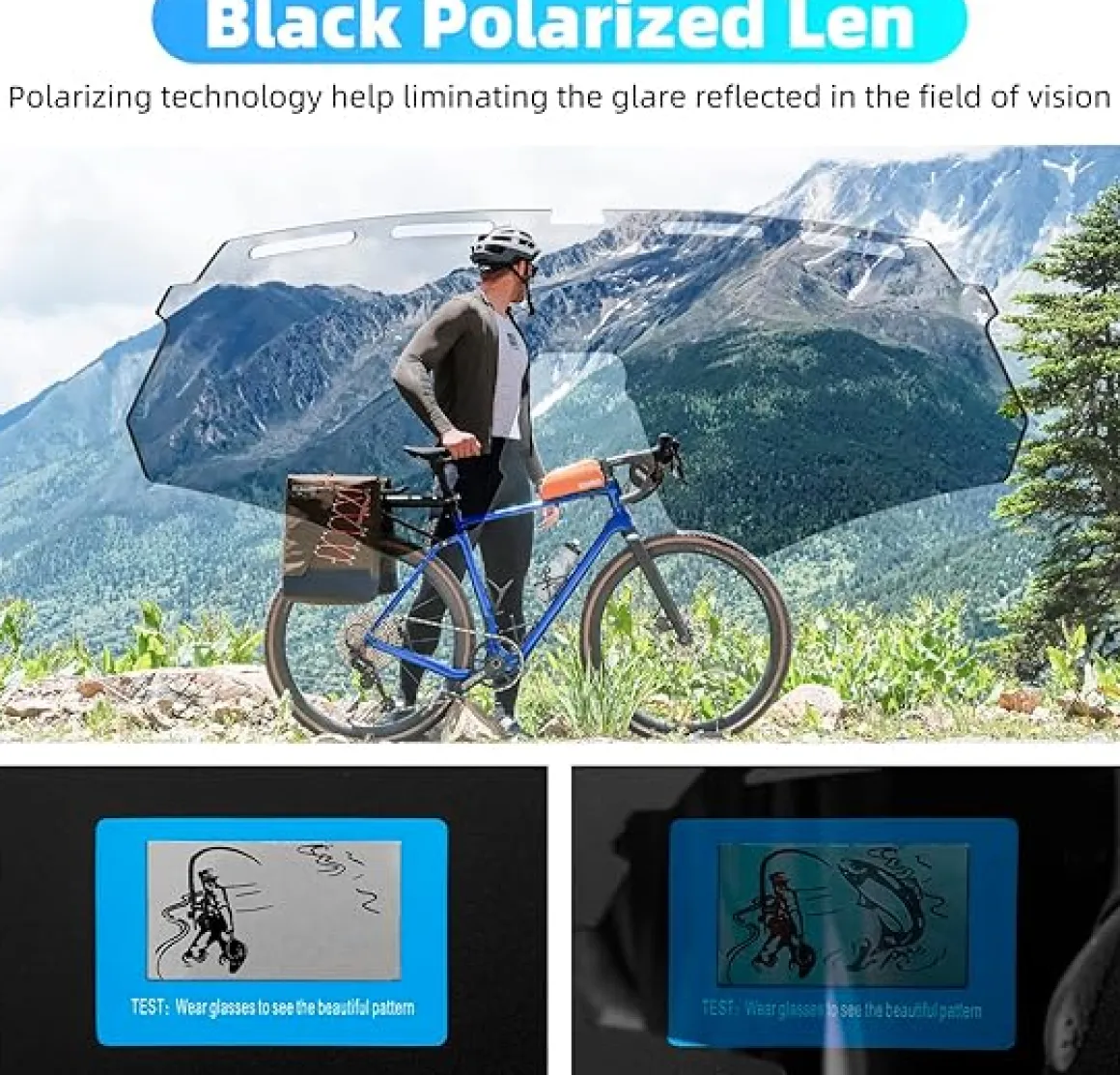 Polarized Cycling Glasses with 4 Interchangeable Lenses