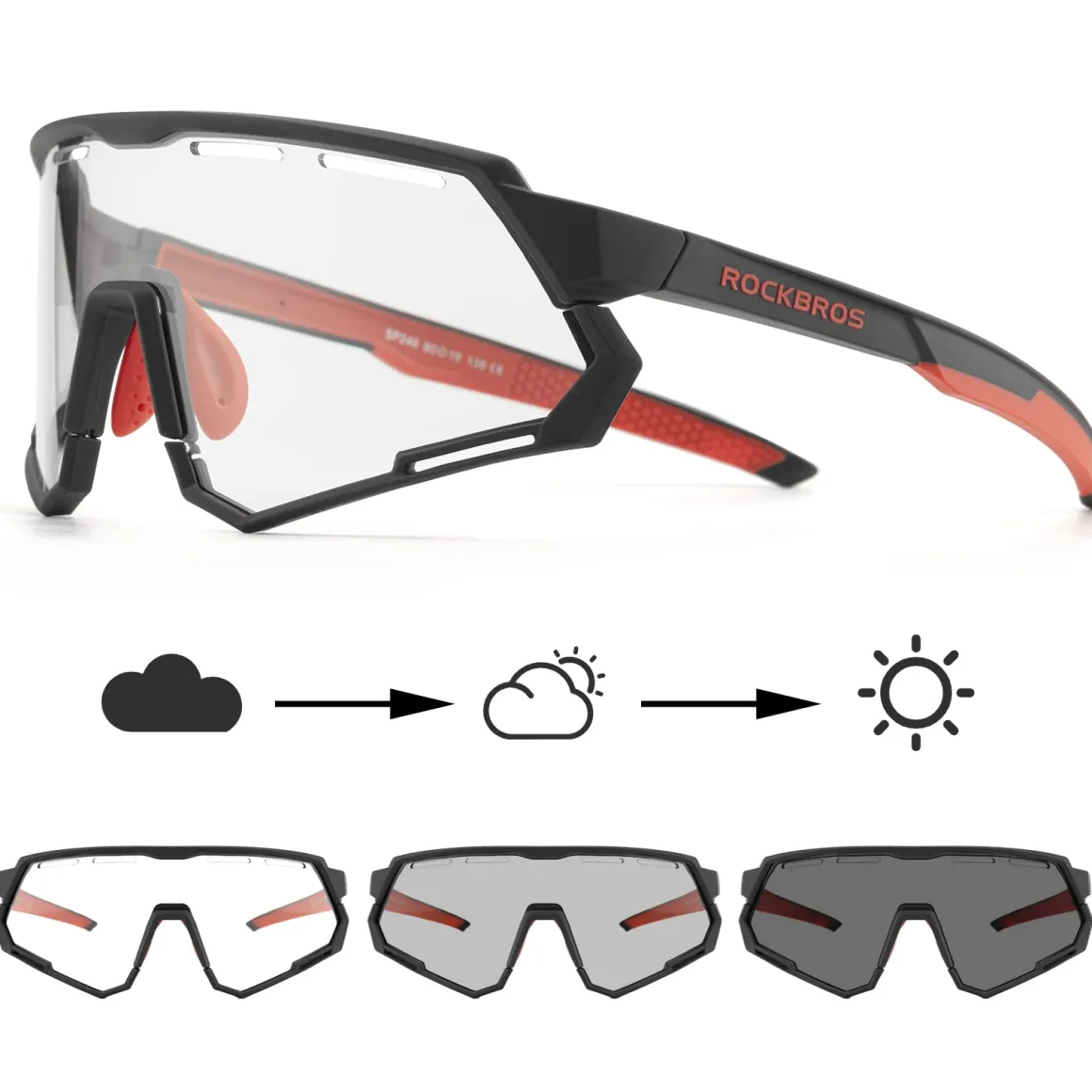 Polarized Photochromic Cycling Goggles (2-Lens Kit)
