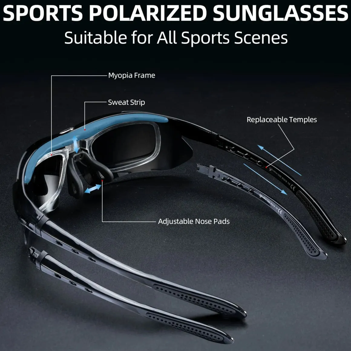 Polarized Sports Sunglasses for Cycling