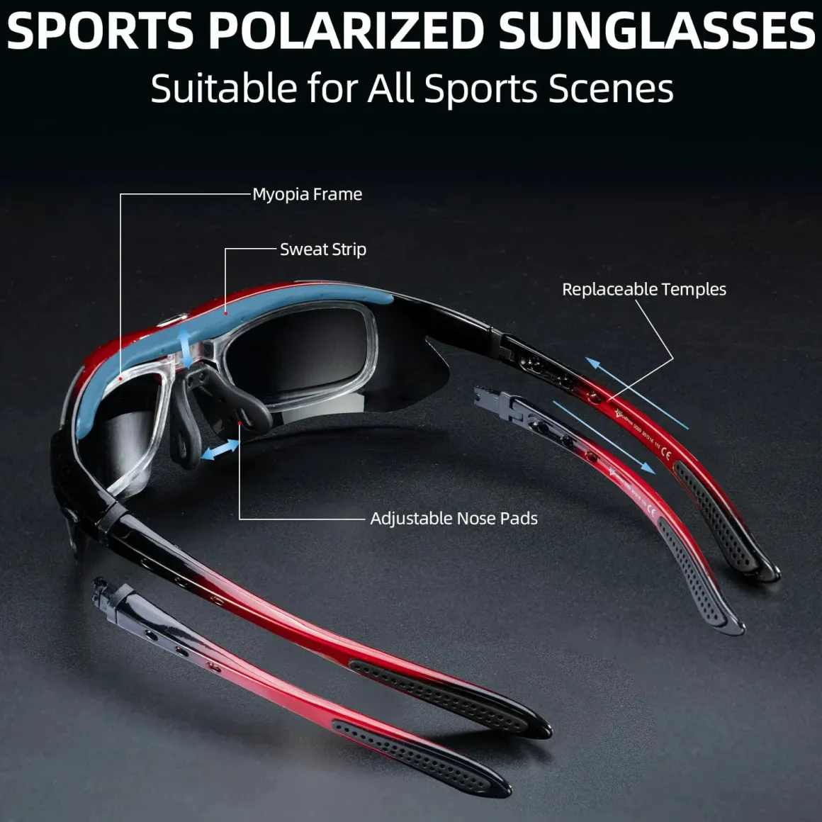 Polarized Sports Sunglasses for Cycling