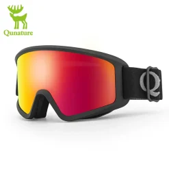 Qunature Anti-Fog Cylindrical Ski Goggles Double-Layer Lenses UV400 Protection