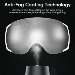 Qunature Anti-Fog Ski Goggles UV400 Protection Double-Layer Lenses for Clear View