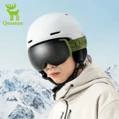 Qunature Anti-Fog Ski Goggles UV400 Protection Double-Layer Lenses for Clear View