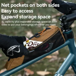 Qunature Bikepacking Frame Bag Top Tube Bag For Gravel Bike
