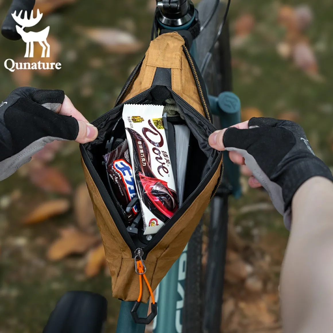 Qunature Bikepacking Frame Bag Top Tube Bag For Gravel Bike