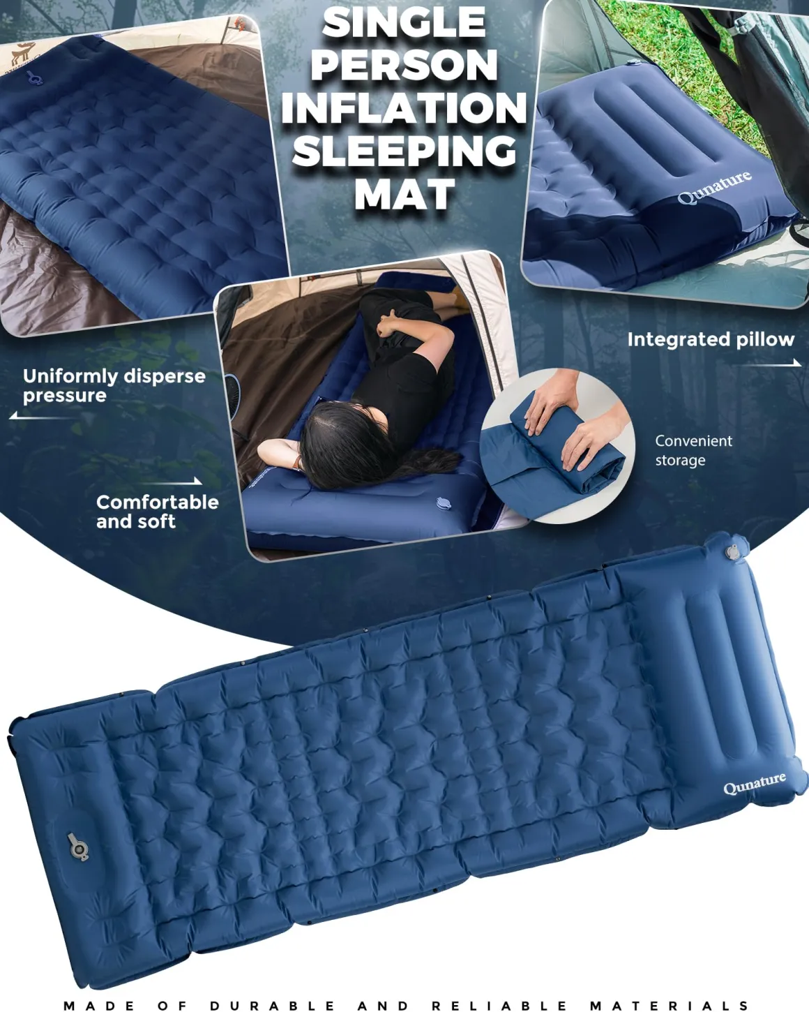 Qunature Camping Mattress Sleeping Pad for Outdoor Camping Ultra-light