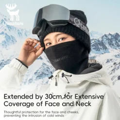 Qunature Double Fleece Warmth Face Neck Integrated Ultra-Comfort