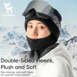 Qunature Double Fleece Warmth Face Neck Integrated Ultra-Comfort