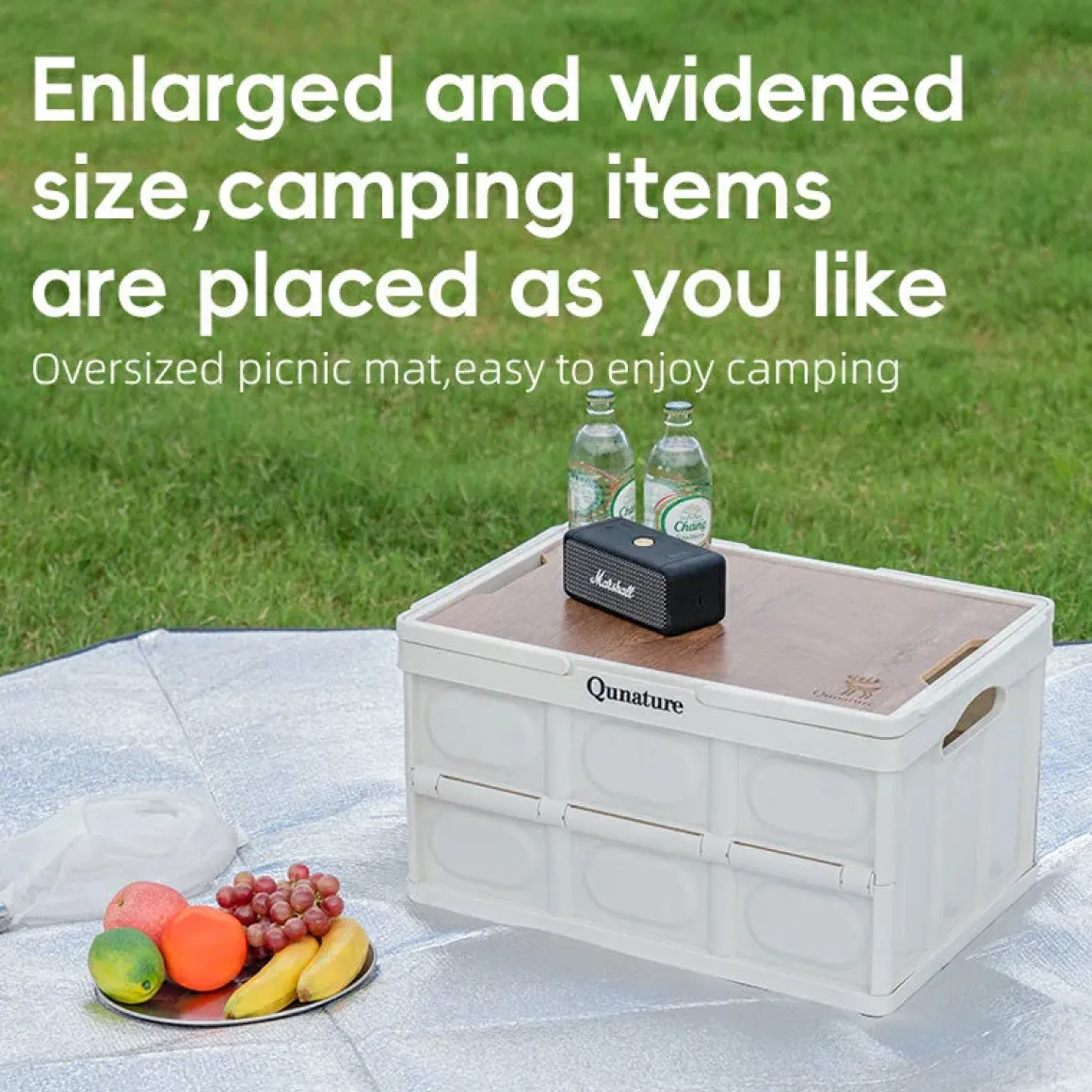 Qunature Double-Sided Aluminum Picnic Tent Mat Waterproof Camping Pad