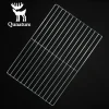 Qunature Durable Iron Chrome BBQ Grill Net with Rounded Corners for Easy Use