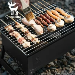 Qunature Durable Iron Chrome BBQ Grill Net with Rounded Corners for Easy Use