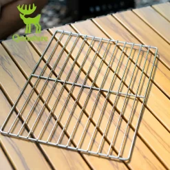 Qunature Durable Iron Chrome BBQ Grill Net with Rounded Corners for Easy Use