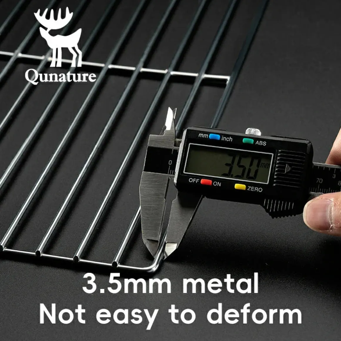 Qunature Durable Iron Chrome BBQ Grill Net with Rounded Corners for Easy Use