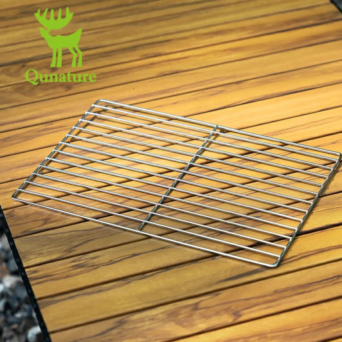 Qunature Durable Iron Chrome BBQ Grill Net with Rounded Corners for Easy Use