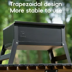 Qunature Foldable BBQ Grill with Durable Chrome-Plated Net and Ventilation