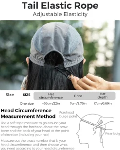 Qunature Foldable Cycling Cap with Sun Visor Quick-Dry