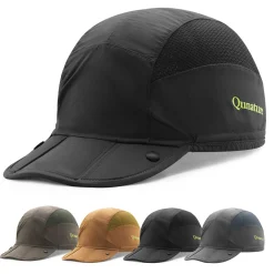 Qunature Foldable Cycling Cap with Sun Visor Quick-Dry