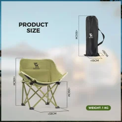 Qunature Folding Carbon Steel Camping Chair - Adult & Kids Sizes