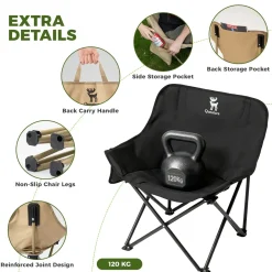 Qunature Folding Carbon Steel Camping Chair - Adult & Kids Sizes