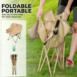Qunature Folding Carbon Steel Camping Chair - Adult & Kids Sizes