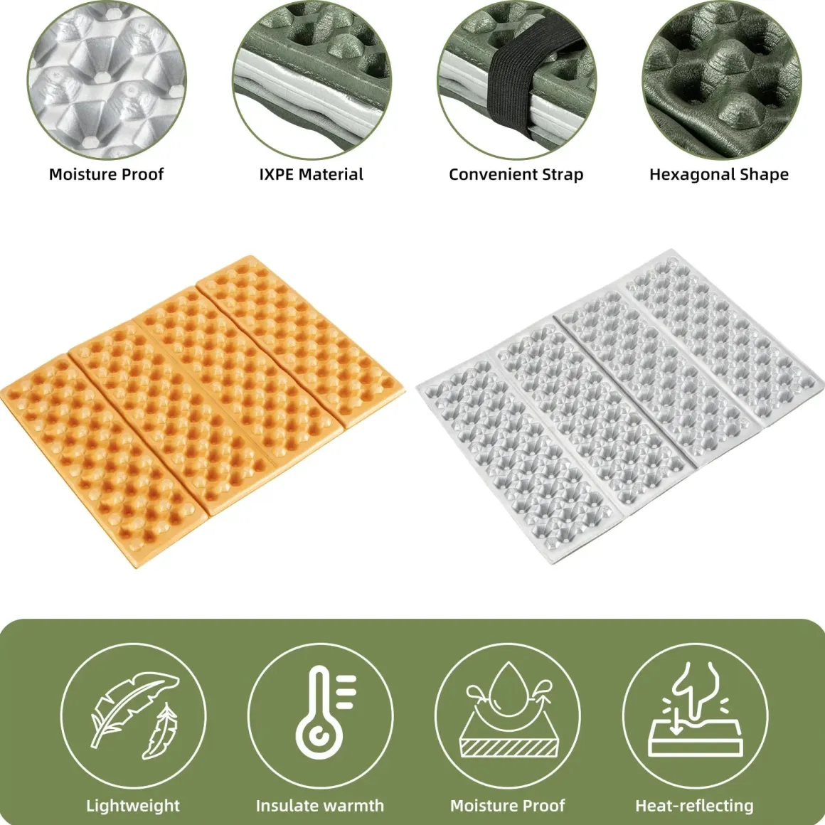 Qunature Folding Seat Pad Mat with Foam