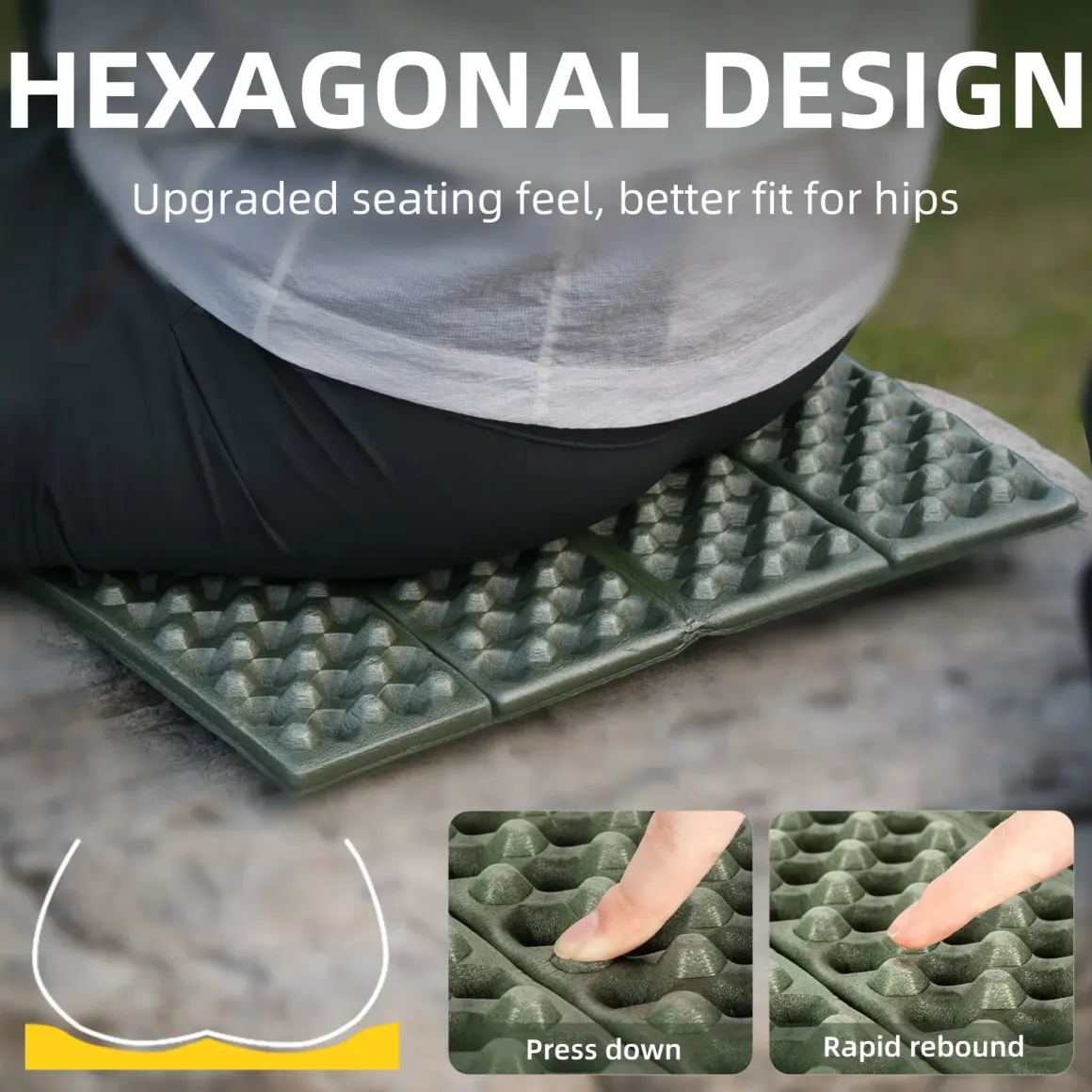 Qunature Folding Seat Pad Mat with Foam