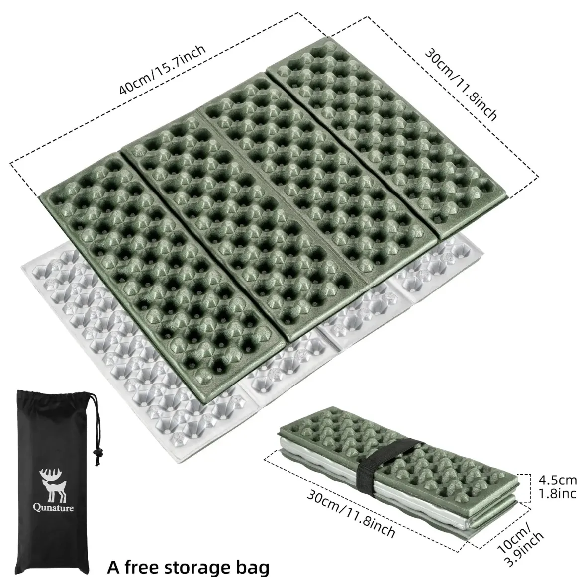 Qunature Folding Seat Pad Mat with Foam