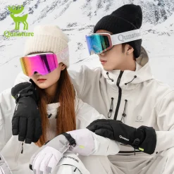 Qunature Frameless Anti-Fog Ski Goggles with UV Protection and Wide View