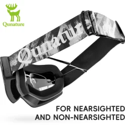 Qunature Frameless Anti-Fog Ski Goggles with UV Protection and Wide View